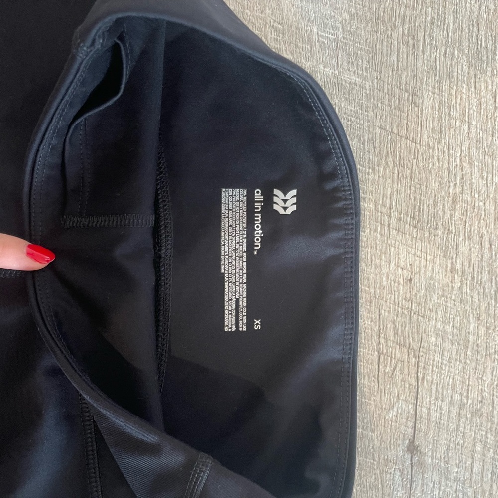 Size XS black biker shorts never work. Target all In motion brand.